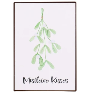 Ib Laursen metallikyltti 14 x 20 cm - Mistletoe Kisses kuva