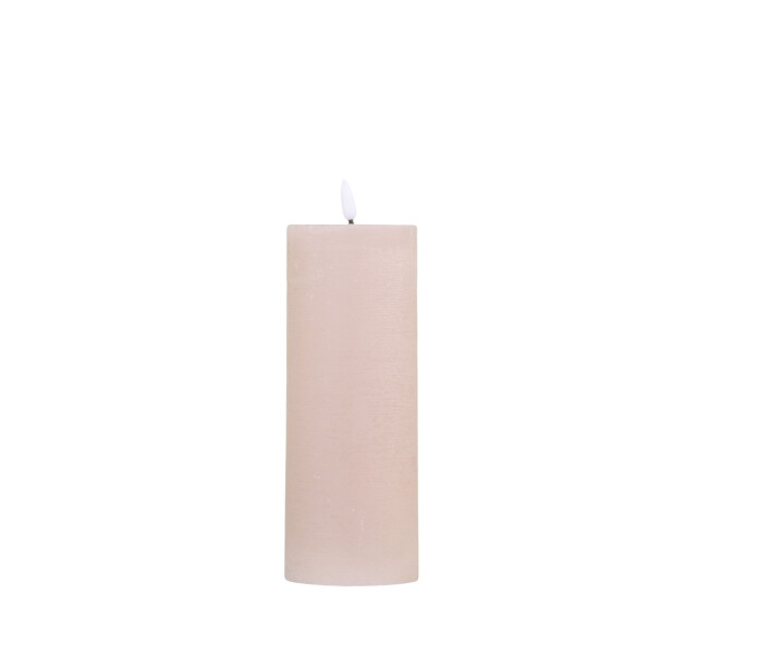 71076207 chic antique vaaleanpunainen roosa ledkynttila pattereilla rosa ledljus med batterier kuva