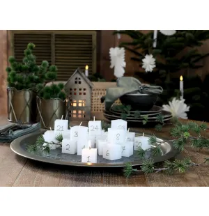 Chic Antique kynttilät numerot 1-24 valkoinen 24 kpl kuva