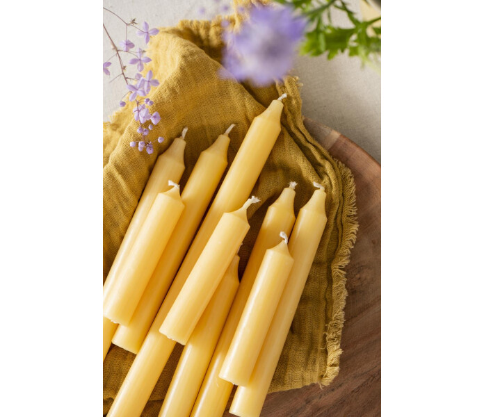 7211 23 Ib Laursen kruunukynttila lyhyt 11cm keltainen kronljus kort gul 2 kuva