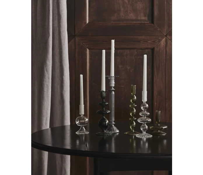 70027 Nordal Eriska kynttilanjalka ljusstake lasi glas klar kirkas 2 kuva