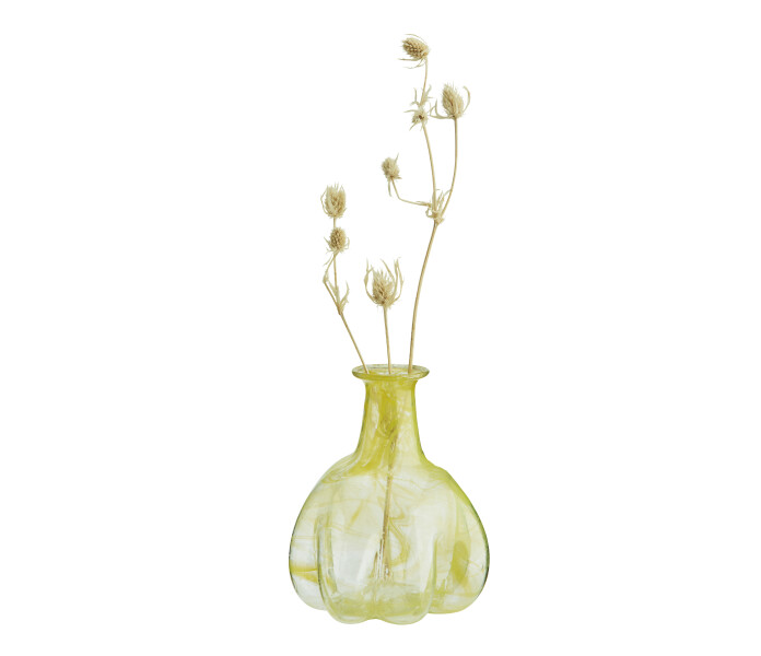 EV 11114 Madam Soltz pieni maljakko liten vas keltainen gul pullo flaska 12cm 2 kuva