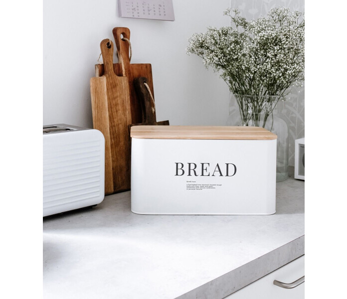17390 AmandaB leipalaatikko brodlada teksti tekst bread valkoinen vit pelti bambo 4 kuva