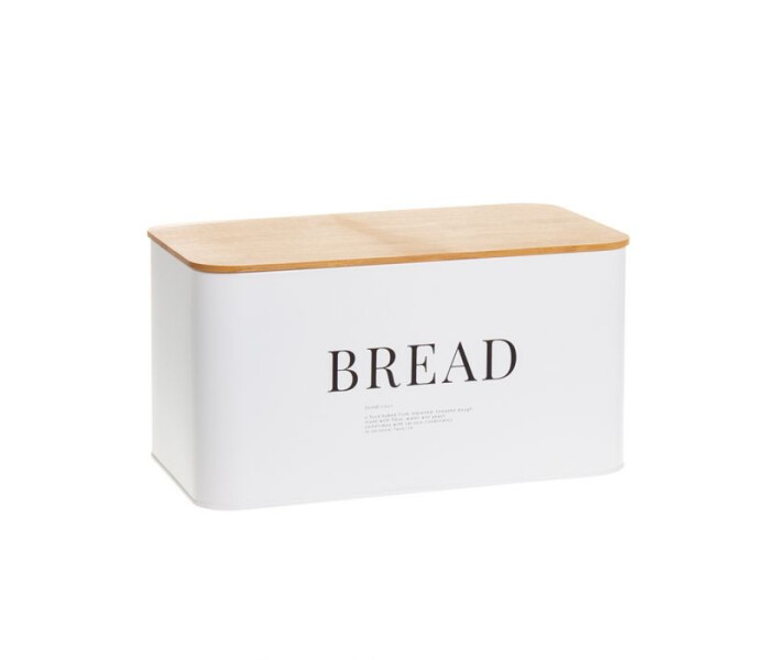 17390 AmandaB leipalaatikko brodlada teksti tekst bread valkoinen vit pelti bambo kuva