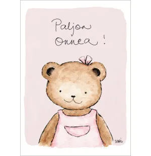 Putinki Sari's Artwork kortti roosa - Paljon onnea! kuva