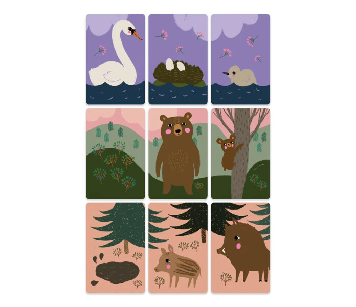 10013460 Putinki Mira Mallius yhdista oikein peli metsan elaimet kombinera ratt skogens djur spel 2 kuva