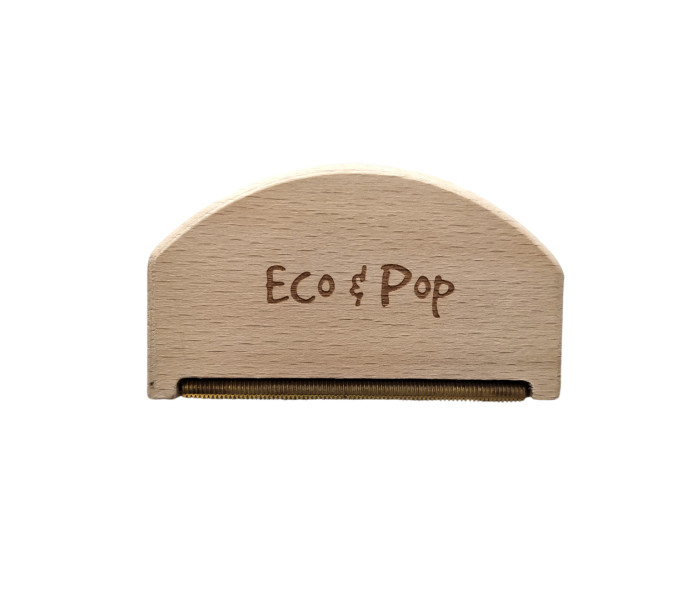 ECP016 EcoPop kashmirkampa kashmirborste metalli puu nukanpoistaja luddborttagare metall tra kuva