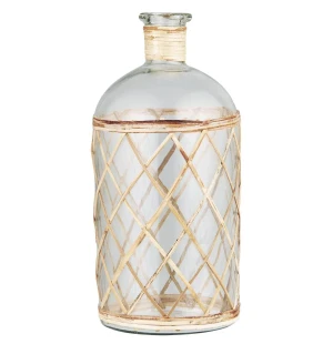 Ib Laursen pullo rottinkikoristeella 22 cm kuva