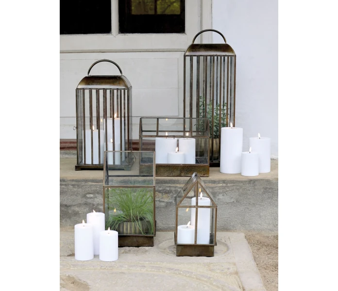 71076401 chic antique valkoinen ledkynttila ulos ulkokayttoon kuva