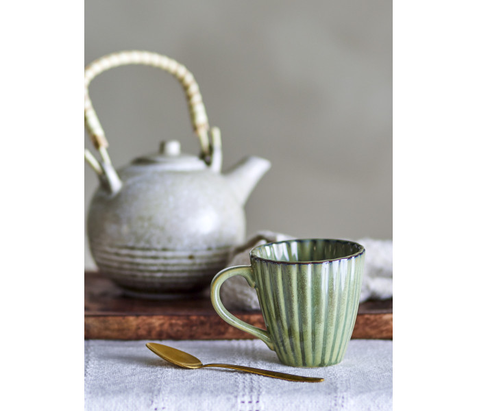 82060586 Bloomingville Latina muki vihrea kivitavara mugg gron stengods 220 ml 2 kuva