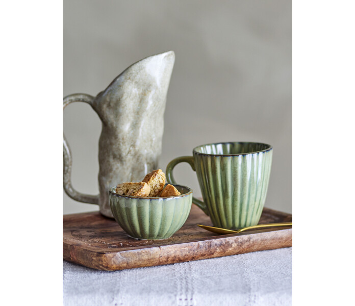 82060598 Bloomingville Latina kulho skal 400 ml vihrea kivitavara gron stengods 3 kuva