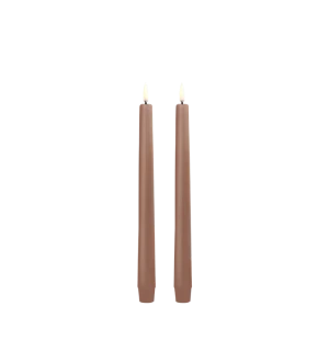 Uyuni LED-kruunukynttilä 25 cm 2 kpl - Caramel kuva