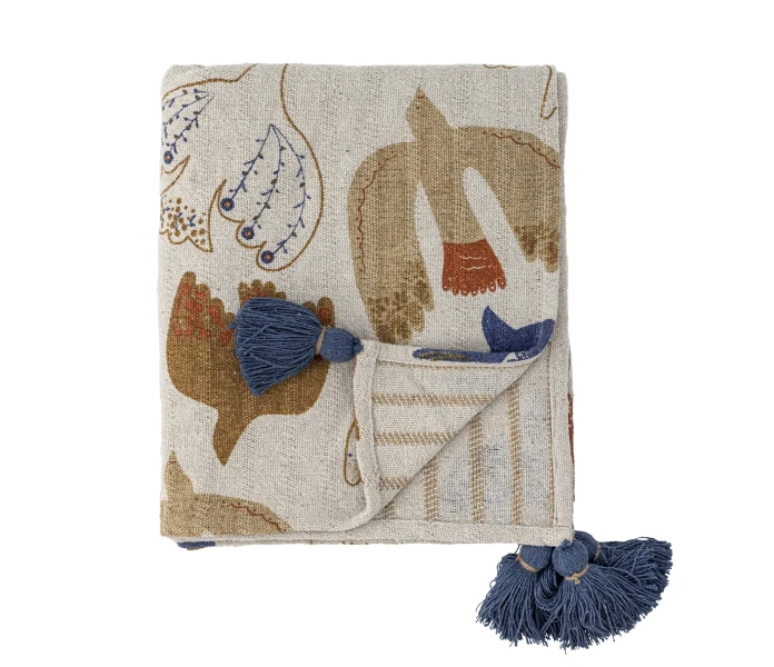 82063100 bloomingville kuviollinen torkkupeitto 130 160 cm 1 kuva