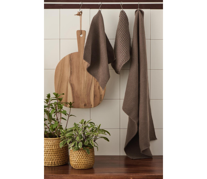 6352 45 ib laursen mynte soil ruskea neulottu kasipyyhe keittiopyyhe 40 x 60 cm 2 kuva