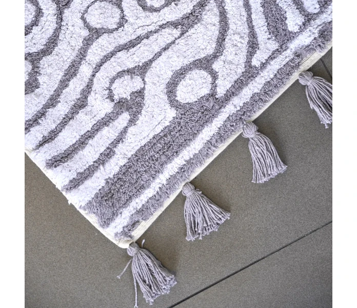 bmmz69ti classic collection maze harmaa valkoinen kylpyhuoneen matto wc matto 60 x 90 cm 2 kuva