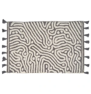 Classic Collection Maze kylpyhuoneen matto harmaa / valkoinen 60 x 90 cm kuva