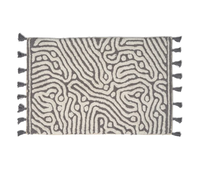 bmmz69ti classic collection maze harmaa valkoinen kylpyhuoneen matto wc matto 60 x 90 cm kuva