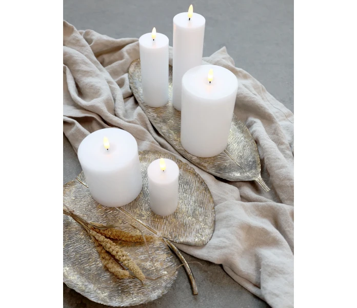 chic antique valkoinen aidon nakoinen ledkynttila 2 kuva