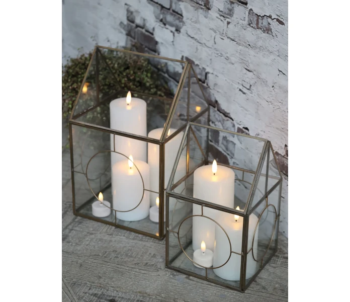 chic antique valkoinen aidon nakoinen ledkynttila kuva