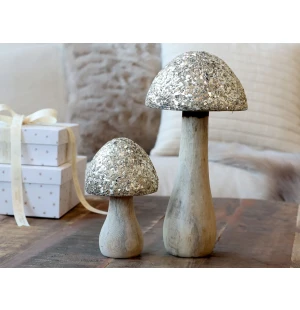 Chic Antique sieni glitterillä koriste 25 cm kuva