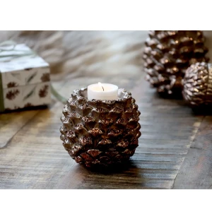 Chic Antique käpy tuikkualusta glitterillä  kuva