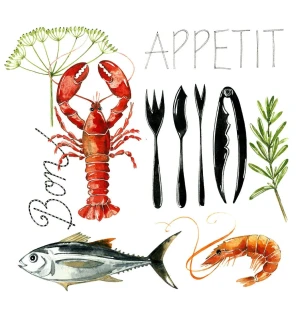 PPD servietti 33 x 33 cm 20kpl - Fish Food kuva