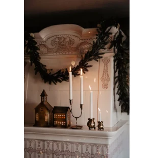 Strömshaga talolyhty kirkko antiikkimessinki 32 cm kuva