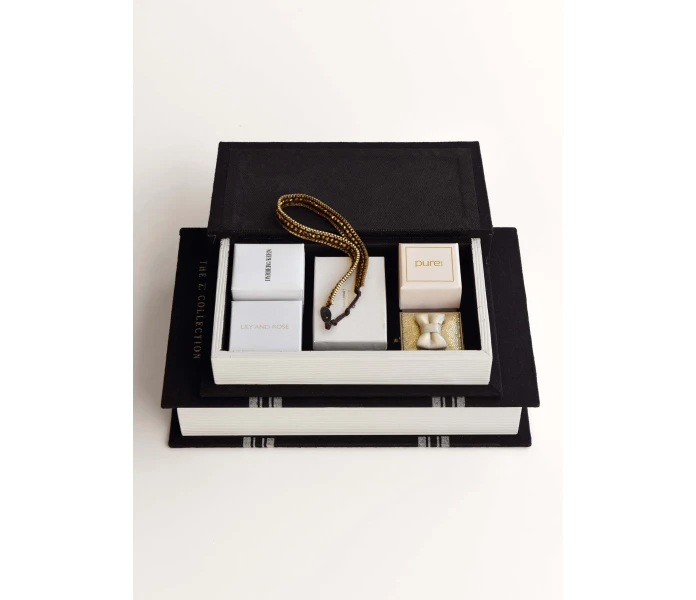 zelected by houze kirja sailytyslaatikko black linen pieni 2 kuva