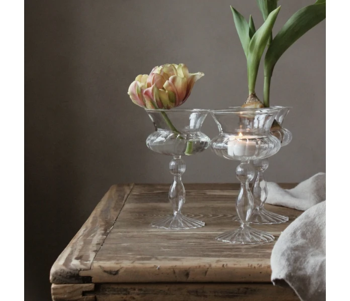 majas cottage rocaille matala lasinen lyhty tuikulle 3 v2 kuva