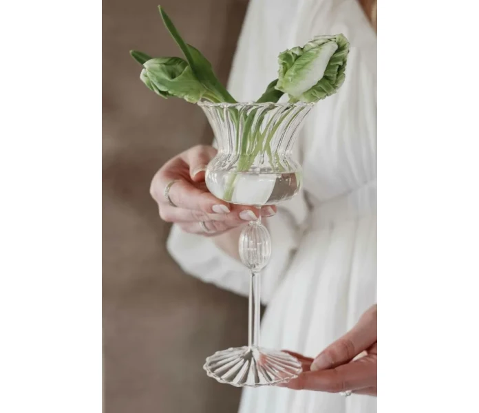 majas cottage rocaille korkea lasinen lyhty tuikulle kuva