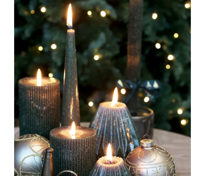 71119421 chic antique pilarikynttila glitter vihrea 2 kuva