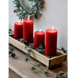 Chic Antique kynttilä urilla tummanpunainen 10 cm  kuva