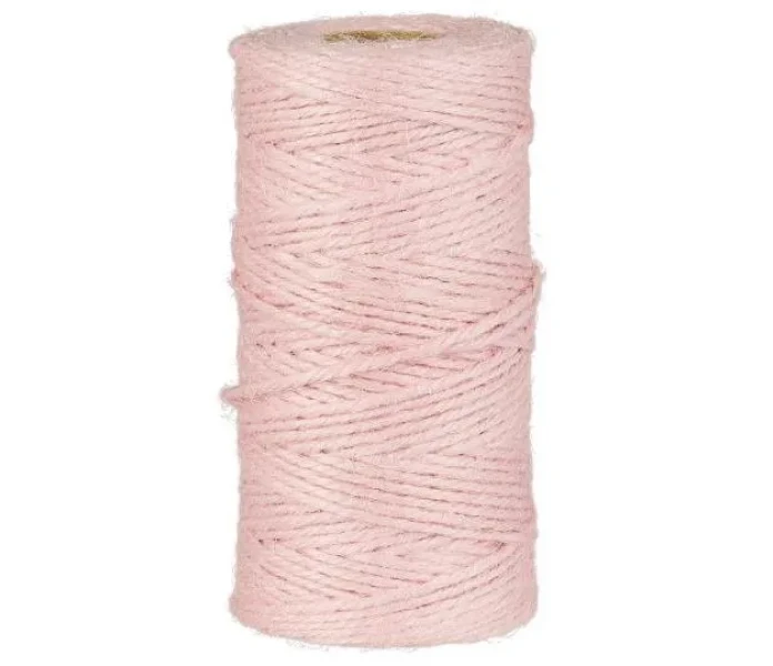 4479 07 ib laursen juuttinaru lahjapakkaus lahjanauha lahjanaru pinkki vaaleanpunainen kuva