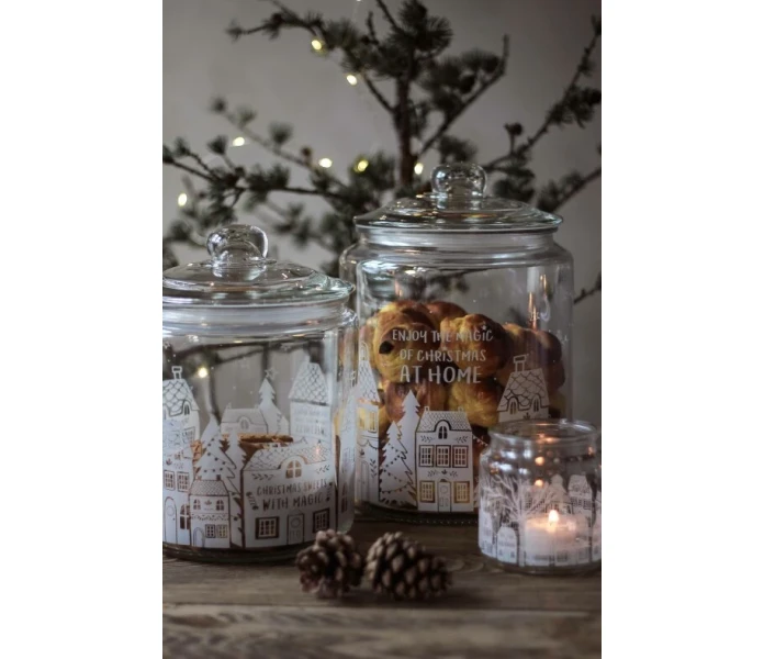 majas cottage magic of christmas iso jouluinen lasipurkki kannella kuva