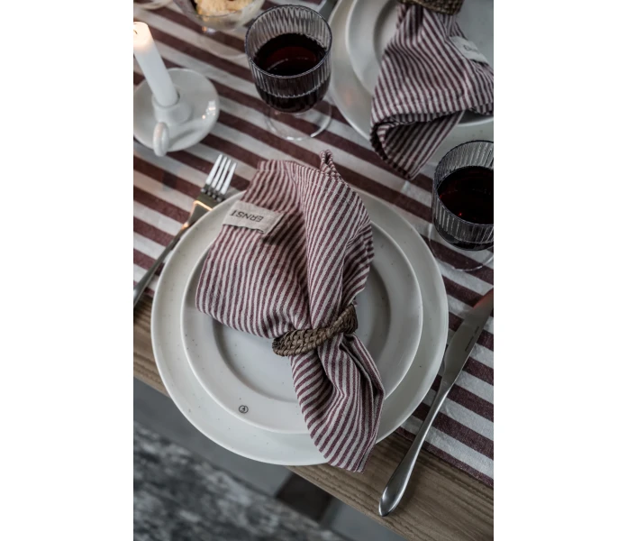 ernst raidallinen keittiopyyhe punainen luonnonvalkoinen kuva