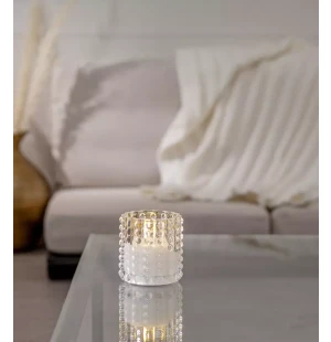 Star Trading Dotty LED-kynttilä lasia 9 x 10 cm kuva