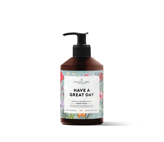 1011549 the gift label kasisaippua nestemainen saippua have a great day kuva