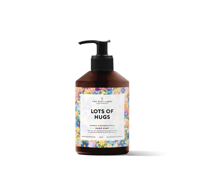 1011552 the gift label kasisaippua nestemainen saippua lots of hugs kuva