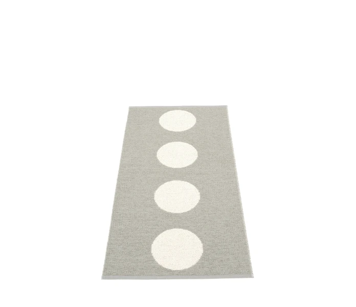 pappelina vera warm grey vanilla muovimatto sisakayttoon ulkokayttoon kaytavamatto pallomatto harmaa vanilja kuva