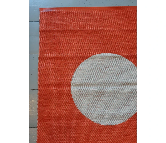 pappelina odd rare vera orange vanilla oranssi vanilja pallomatto muovimatto ovimatto ulkokayttoon sisakayttoon 70 x 90 cm 2 kuva