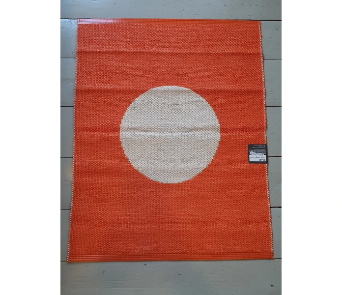 pappelina odd rare vera orange vanilla oranssi vanilja pallomatto muovimatto ovimatto ulkokayttoon sisakayttoon 70 x 90 cm kuva