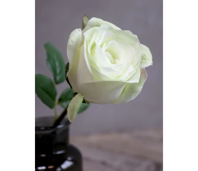 chic antique tekokukka koristekukka silkkikukka valkoinen ruusu 40 cm 2 kuva