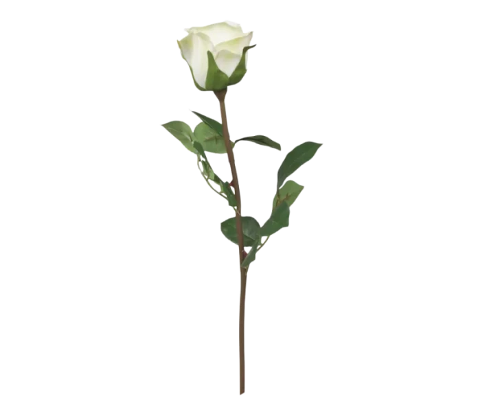 chic antique tekokukka koristekukka silkkikukka valkoinen ruusu 40 cm kuva