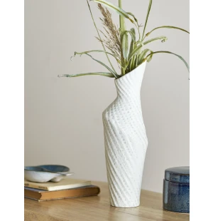 Bloomingville Fikla maljakko valkoinen 29 cm kuva