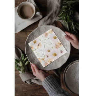 Majas Cottage servetit 33 x 33 cm 20 kpl - Blossom & Butterflies kuva