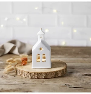 Räder talolyhty kirkko valkoinen 14 cm kuva