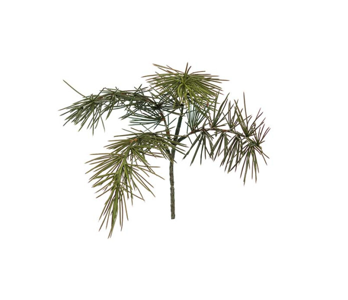 9088 01 mr plant vihrea pieni koristeoksa havu havunoksa liten gron dekokvist konstgjord kvist barr barrkvist 35 cm kuva