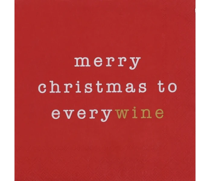 92716 rader cocktailservetti servetti punainen 25 x 25 cm kuva