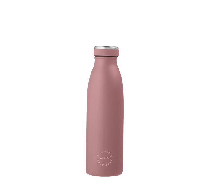 Ayaida ash rose termospullo teraksinen juomapullo tumma roosa kuva