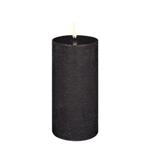 Uyuni LED-kynttilä rustic 7,8 x 15 cm - Forest Black kuva